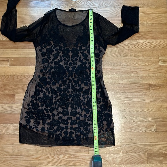 NWT For Love and Lemons Luau Mini Dress in Black Size Large - Picture 11 of 12